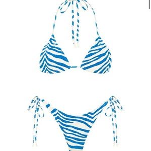 Perfect blue zebra triangl bikini